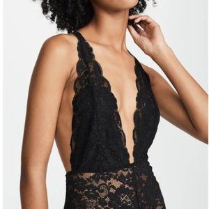 Hot As Hell Comin' In HAHT Lace Bodysuit - Black